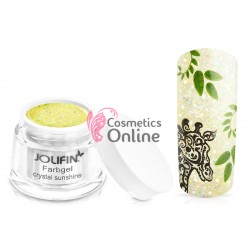 Gel UV Jolifin cu sclipici Crystal Sunshine 5 ml + 1 Pigment Oglinda Cadou